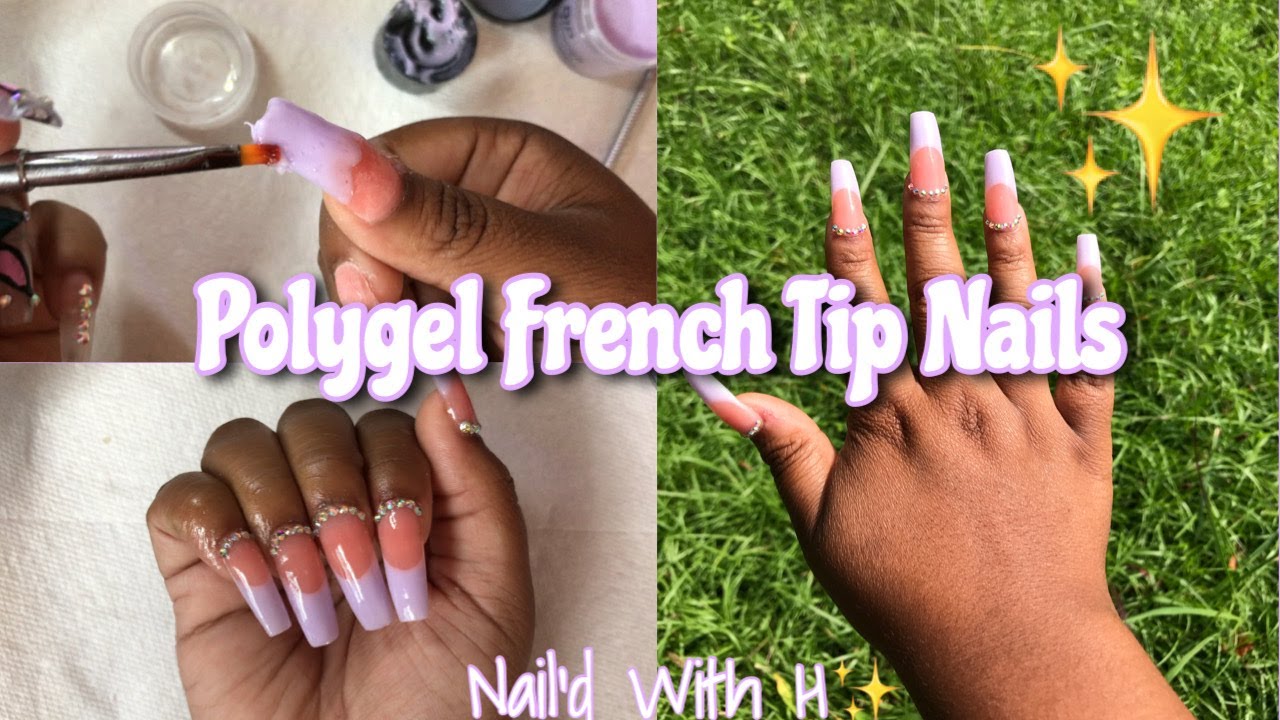 Polygel French Tips Tutorial | Polygel Nail Tutorial For Beginners | Nail'd With H✨