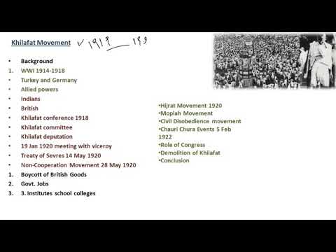 Khilafat Movement 1919