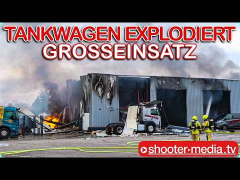 💥🔥 TANKWAGEN in WERKSTATTHALLE EXPLODIERT 🔥💥 | Großeinsatz | 2 Schwerverletzte