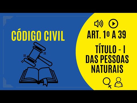 Código Civil - Título I - Das Pessoas Naturais - Art. 1° a 39