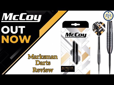 MCCOY  Marksman Darts - 90% Steel Tip Tungsten - Black