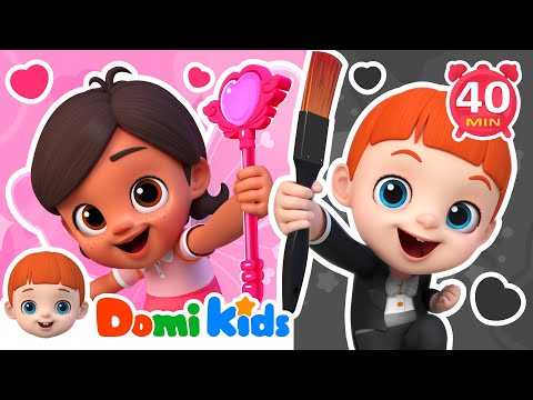 Pink or Black? 🎨 Color Fun With Domi Kids! | Sing Along to Kids Songs & Nursery Rhymes 🎶✨