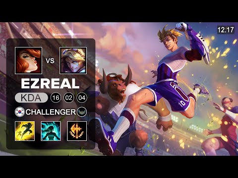 Ezreal vs Miss Fortune ADC - KR Challenger - Patch 12.17 Season 12