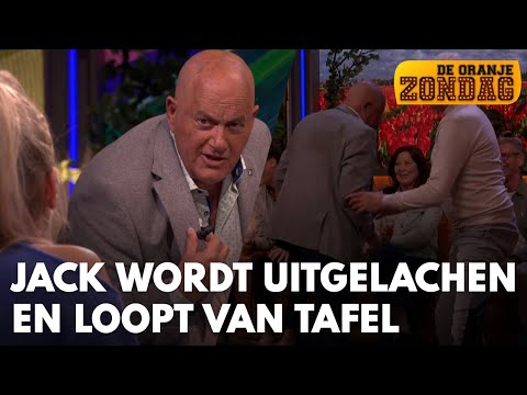 Jack van Gelder wordt uitgelachen en loopt van tafel bij De Oranjezondag | DE ORANJEZONDAG