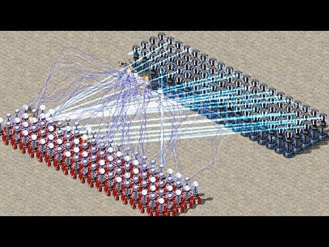 Defense Towers Battle - Tesla vs Prism - Red Alert 2