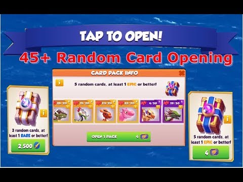 45+ Card Pack Opening | Rare card | Epic card | Legendary card-Dragon Mania Legends