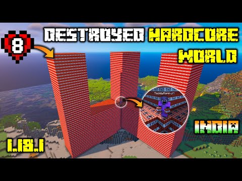 Teddy Gaming - 😱I BLEW UP MY WORLD IN MINECRAFT HARDCORE (#8)