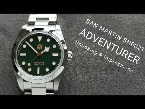 Unboxing and first impressions of San Martin SN0021B-3 | Adventurer Watch