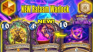 NEW Godfrey Rafaam Warlock Deck Is Really Good For Real! Escape from Violet Hold | Hearthstone