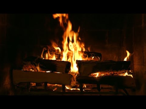 Som de Chuva e o Estalar do Fogo - Lareira 4K - Dormir e Relaxar