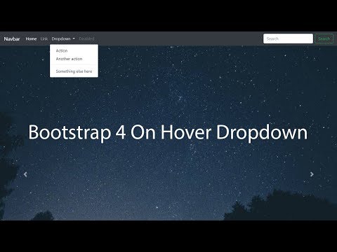 bootstrap 4 dropdown on hover - Bootstrap 4 tutorial