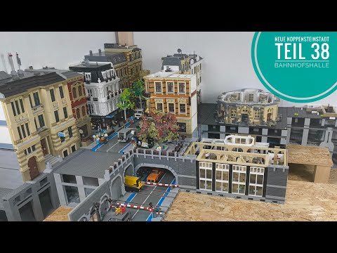 Neue Noppensteinstadt - Teil 38 Bahnhofshalle // BlueBrixx Lego