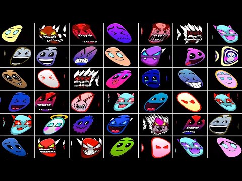 Geometry Dash All Custom FIRE IN THE HOLE But everyone Is ALL New Different Versions