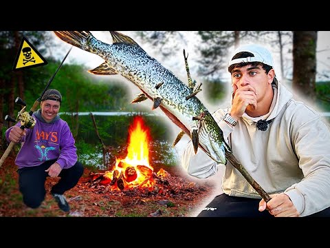 Hechte Fangen, Erlegen und auf Spießen zubereiten 😮💀