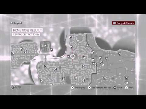 Assassin's Creed: Brotherhood - Location of all the Flags on the Map of Rome