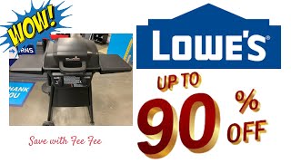 LOWE'S 90% OFF CLEARANCE! GRILLS, HOME DECOR, RUGS, MIRRORS, LAMPS.  LOWES SHOPPING HAUL.