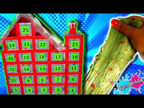 Calendario de adviento para hacer Slime navideño - Supermanualidades