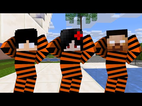 MONSTER SCHOOL : CHICKEN WING MEME PRISON FAMILY HEROBRINE, SADAKO, HEEKO - MINECRAFT ANIMATION