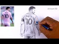 How To Draw Realistic Face Leo Messi | Easy Step By Step Pencil Sketch | Messi Inter Miami #messi