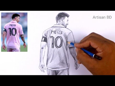 How To Draw Realistic Face Leo Messi | Easy Step By Step Pencil Sketch | Messi Inter Miami 