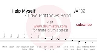 Dave Matthews Band - Help Myself Drum Score