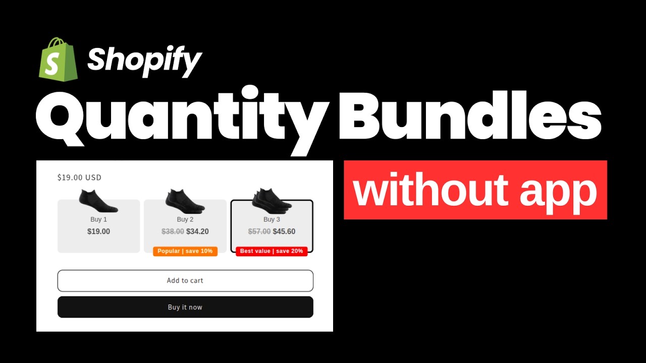 How to Create Quantity Bundles in Shopify Without an App Increase AOV