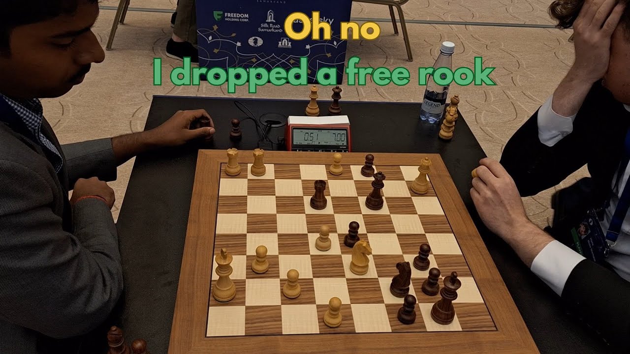 Hans Niemann drops multiple pieces against Pranav V | World Rapid 2023