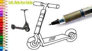 How To Draw A Scooter