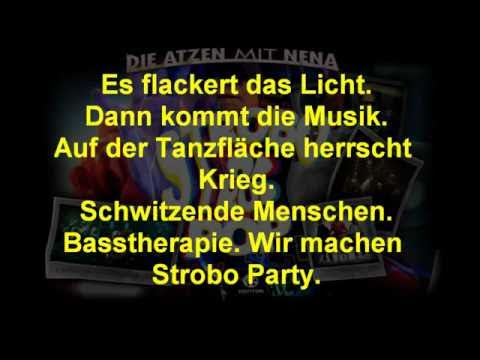 Strobo Pop LYRICS - Die Atzen feat Nena - New Single