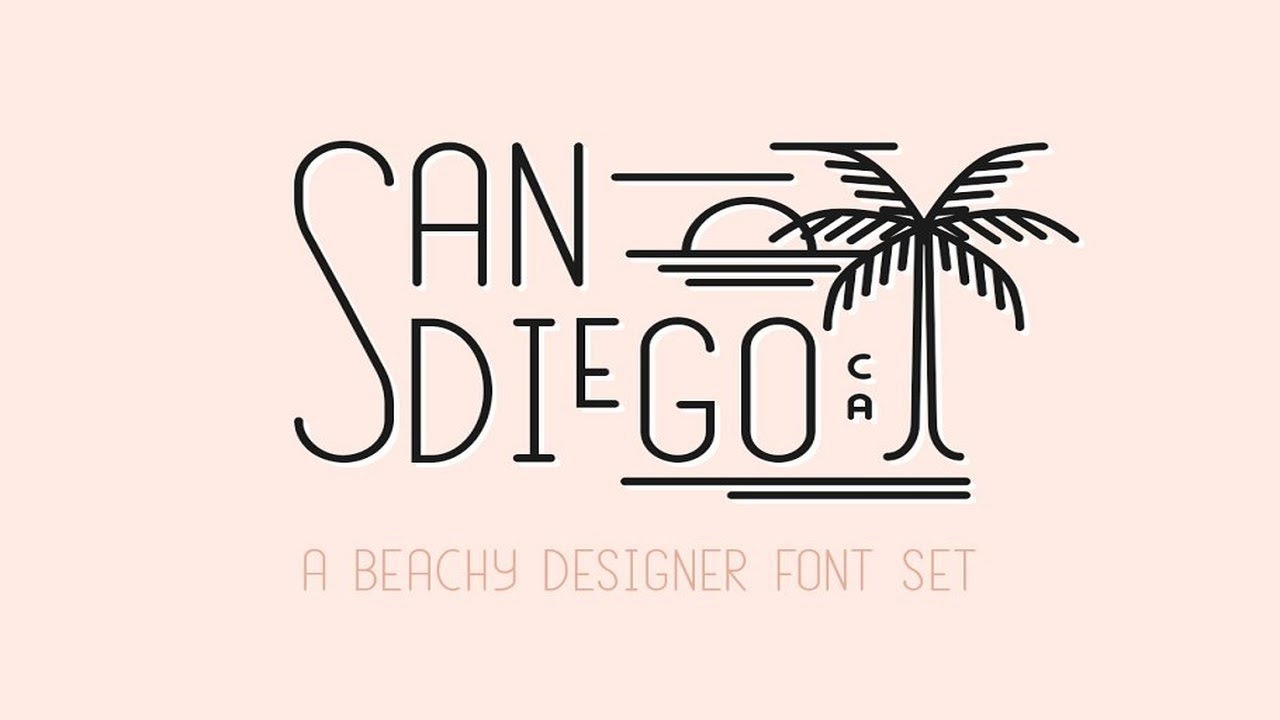 San Diego | Beach Font Set Font Free Download