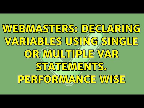 Webmasters: Declaring variables using single or multiple var statements. Performance wise