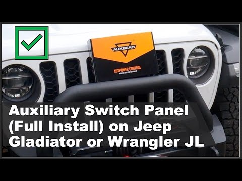 Jeep Gladiator 8 Gang AUXBEAM Auxiliary Switch Panel Full Installation;  Running lights made easy!