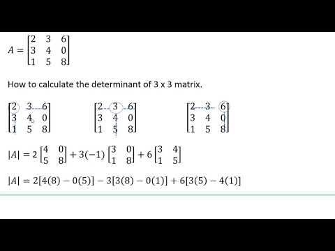 How to solve determinant of 3 x 3 matrix Video Lecture - UGC NET