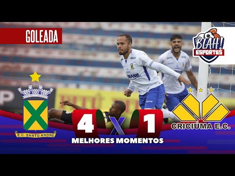 CRICIÚMA 1 X 4 SANTO ANDRÉ GOLEADA COPA DO BRASIL 2020 GOLS