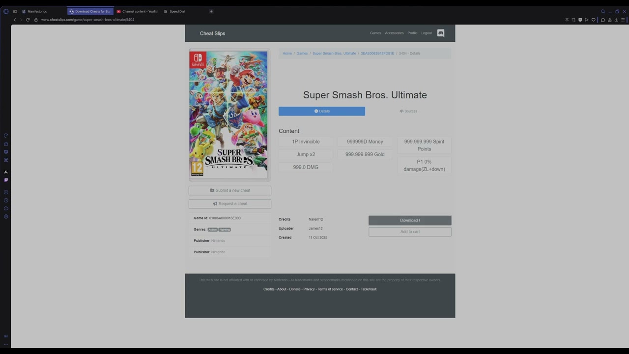 How to get cheats on Eden Emulator (switch emulator)