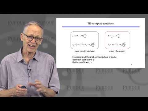 Introduction to Thermoelectricity L1.1: Theory - Introduction
