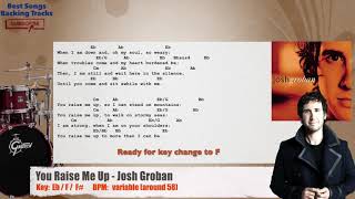 🥁 You Raise Me Up - Josh Groban Drums Backing Track with chords and lyrics