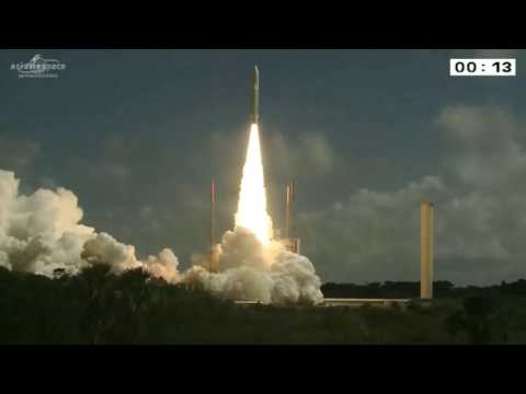 Launch of Arianespace Ariane-V VA233 carrying four ESA Galileo navsats Nov. 17, 2016