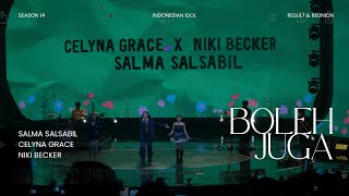 Download lagu SALMA SALSABIL, CELYNA GRACE, NIKI BECKER - BOLEH JUGA | RESULT & REUNION INDONESIAN IDOL SEASON 14 mp3