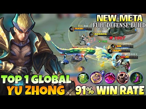Full Def Deadly Build Yu Zhong 91% Win Rate! | Top 1 Global Yu Zhong by SAEP | Mobile legends