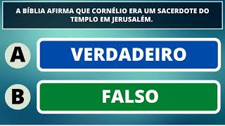 25 PERGUNTAS VERDADEIRO OU FALSO SOBRE BÍBLIA NÍVEL MÉDIO - QUIZ BÍBLICO