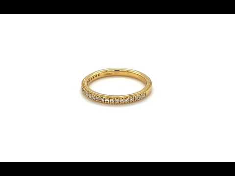 18ct Yellow Gold 25 Diamond Claw Set Band .17cts - 01060337 | Johnsons Jewellers