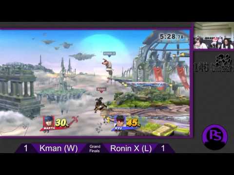 146 Smash: Sm4sh - GRAND FINALS Kman(Marth/Doctor Mario) VS RoninX(Ryu)