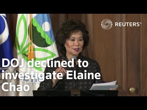 司法部在監察長審查後拒絕調查趙雅芝。 (DOJ declined to investigate Elaine Chao after inspector general review)
