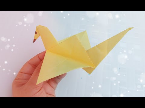 How to make an origami flying bird. Origami flapping bird. Easy paper bird. Fun craft.