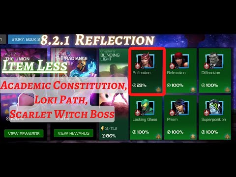 MCOC | 8.2.1 | Academic Constitution | Scarlet Witch Boss | Reflection | Item less |