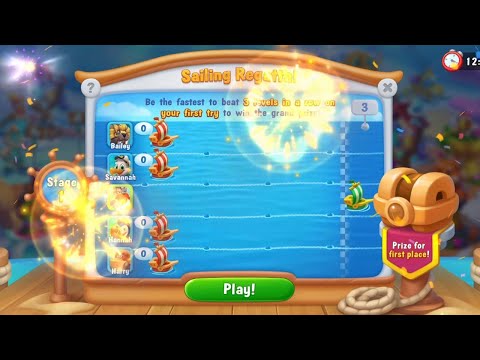 @Fishdom Level 12043 - Super Hard 12045. Won 1st Place in Sailing Regatta Stage 1 🏆