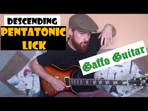 Pentatonic Lick with String Skipping (descending) - Gaffo Guitar Goodness