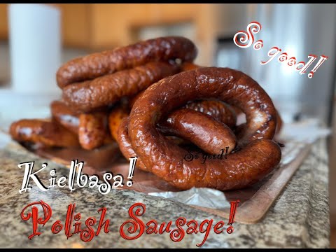 World's Best Sausage! Smoked Polish Sausage on a Weber Smokey Mountain!