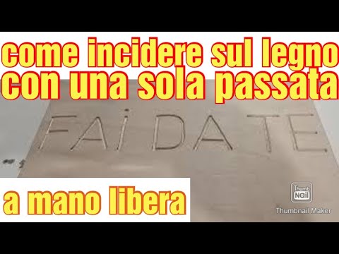 come incidere sul legno a mano libera